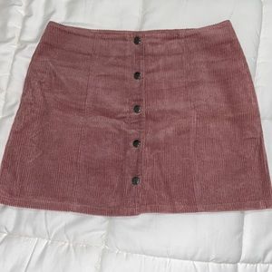 Medium Forever 21 Pink Button Down Mini Skirt